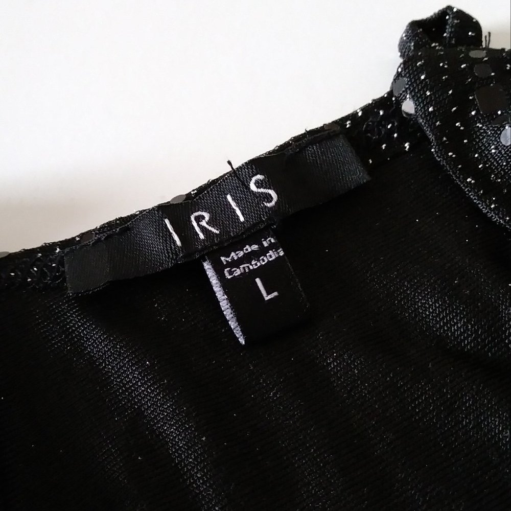 Iris Black Bodysuit Long Sleeve Large - Picture 4 of 16